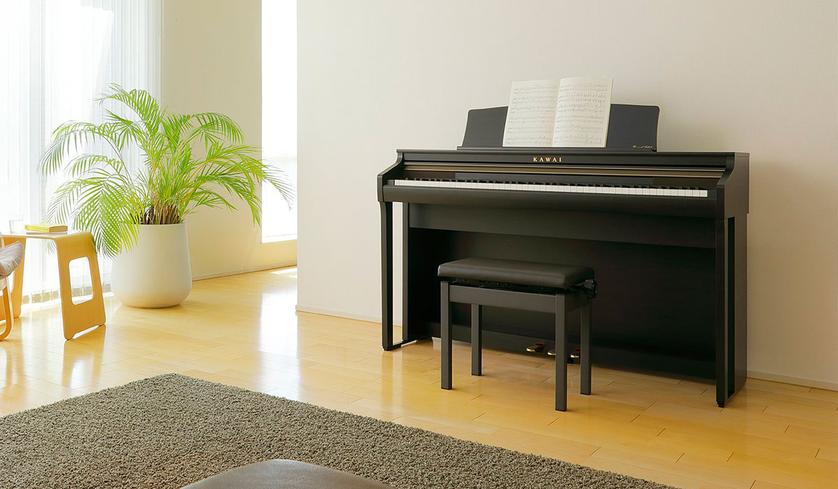 Digital Piano in Living Room